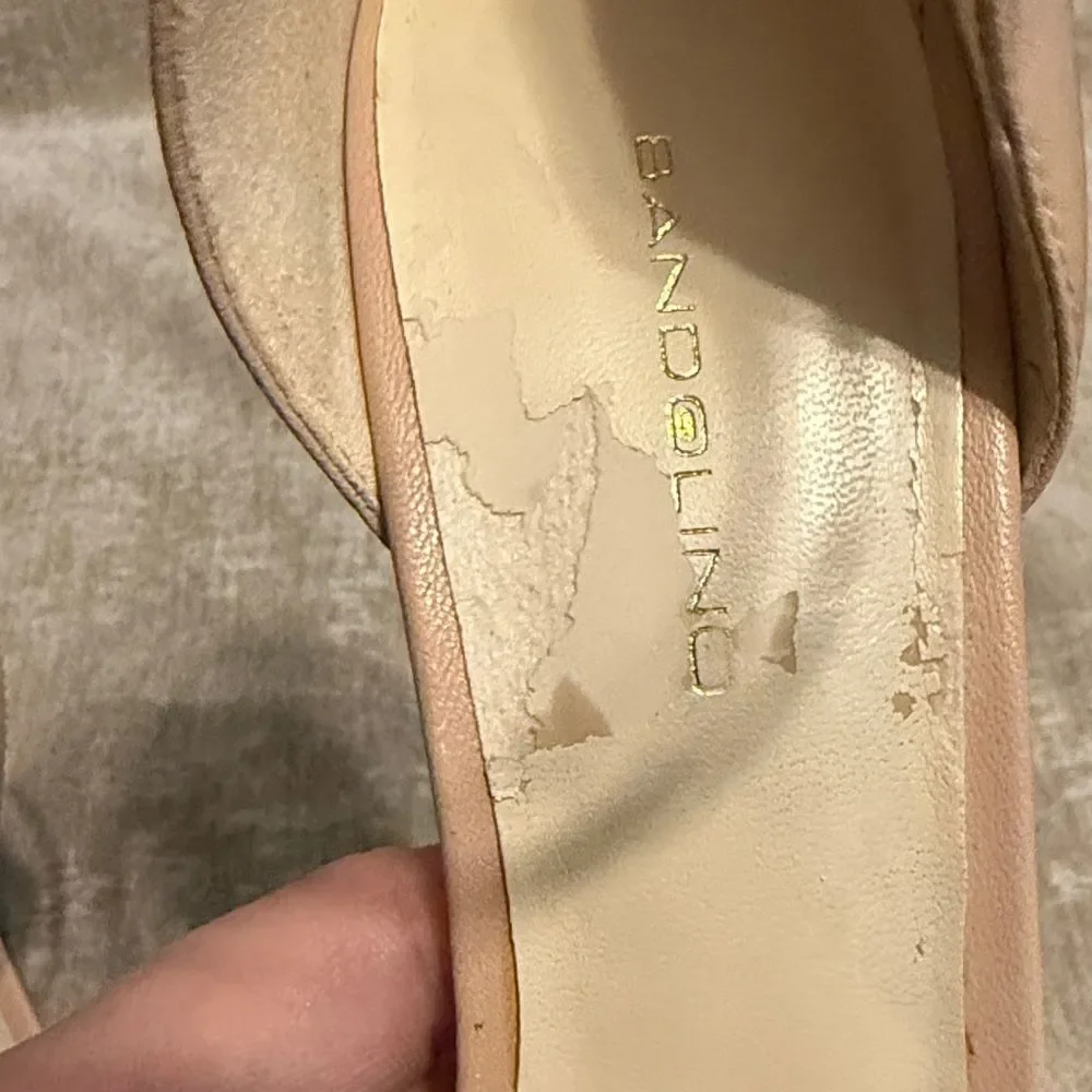 Bandolino Nude Ankle Strap Heels